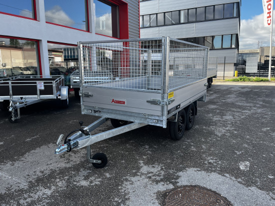 REHAUSSE GRILLAGEE POUR REMORQUE SIMPLE ET DOUBLE ESSIEUX PLT PRO FREINEE ET NON FREINEE 305x150